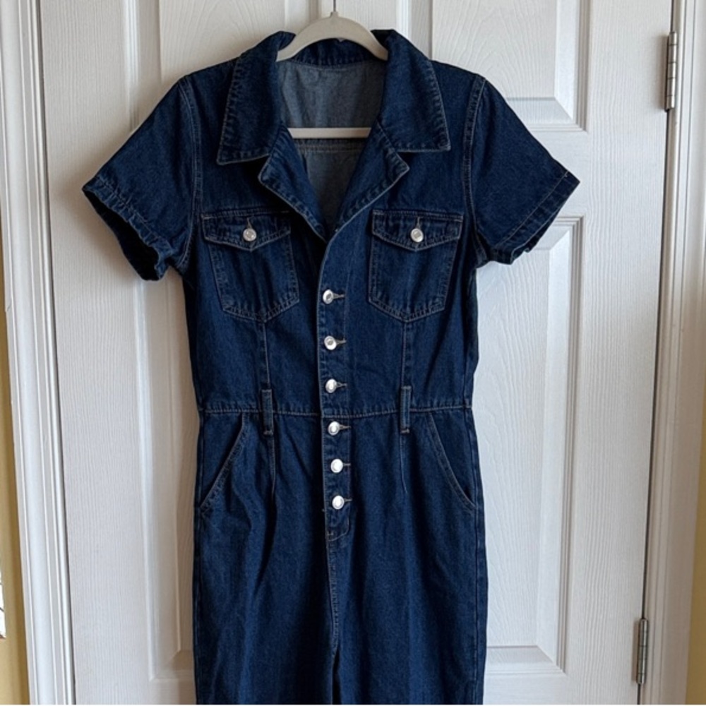 SHEIN Blue Denim Jumpsuit